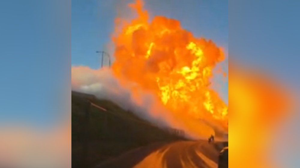 Video: Gasexplosion erschüttert Autobahn