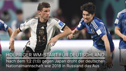 Bitterer WM-Start: Deutschland verliert gegen Japan 1:2