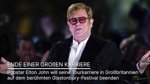 In Glastonbury: Elton John beendet seine letzte Tour in 2023