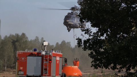 Waldbrand in Brandenburg: Feuer auf ehemaligem Militärgelände