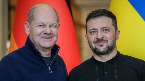 Nach Besuch in Kiew: Selenskyj dankt Scholz und Deutschland