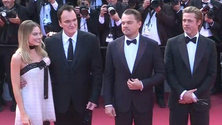 Tarantino, DiCaprio und Pitt auf dem roten Teppich in Cannes
