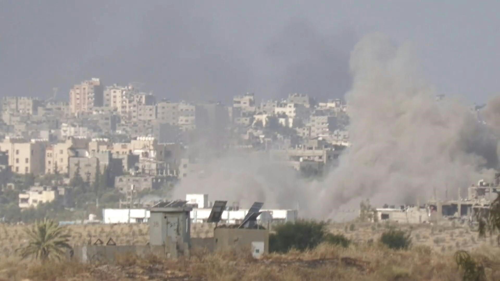 Smoke over northern Gaza after Israeli strike