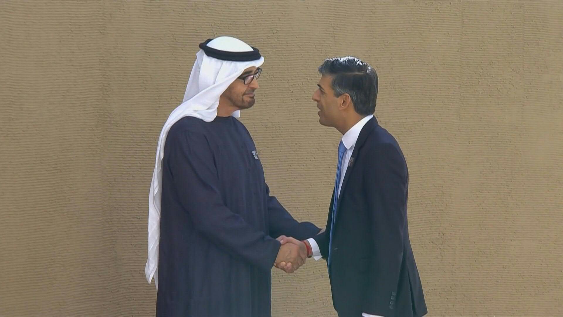 UK Prime Minister Rishi Sunak arrives at COP28