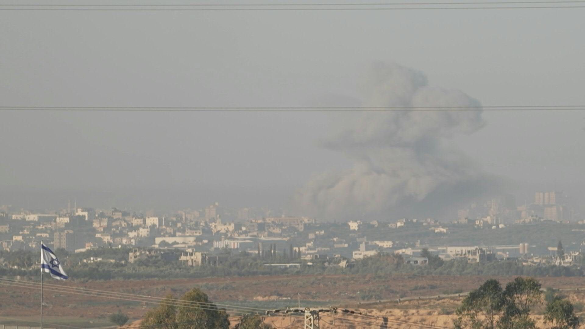 Smoke rises in northern Gaza as Israeli strikes continue