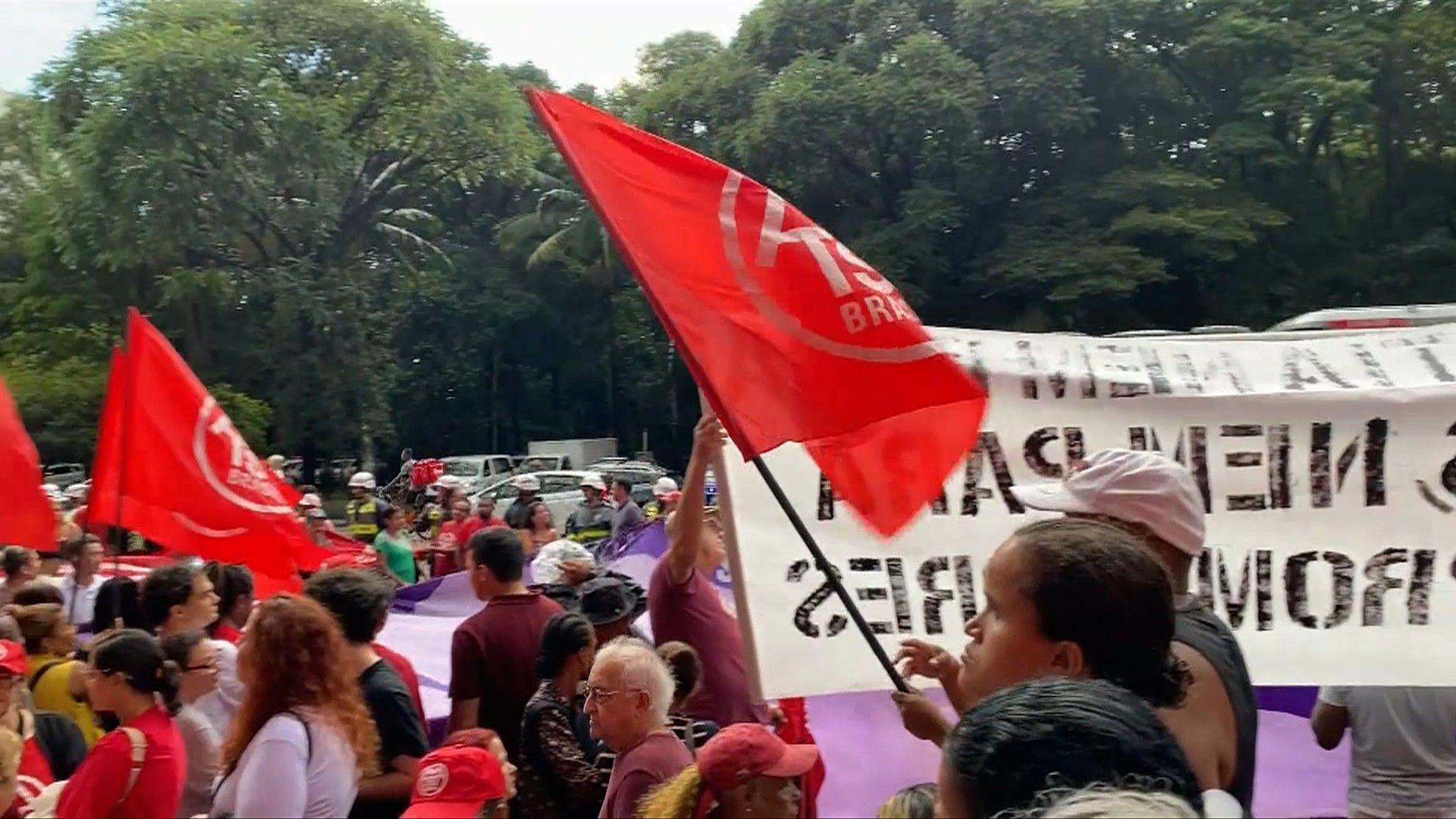 Rally for democracy in Sao Paulo one year after Brazil capital riots