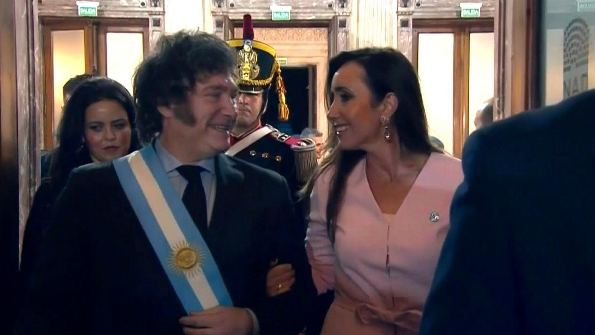 Argentina's Milei arrives for his first policy speech to Congress