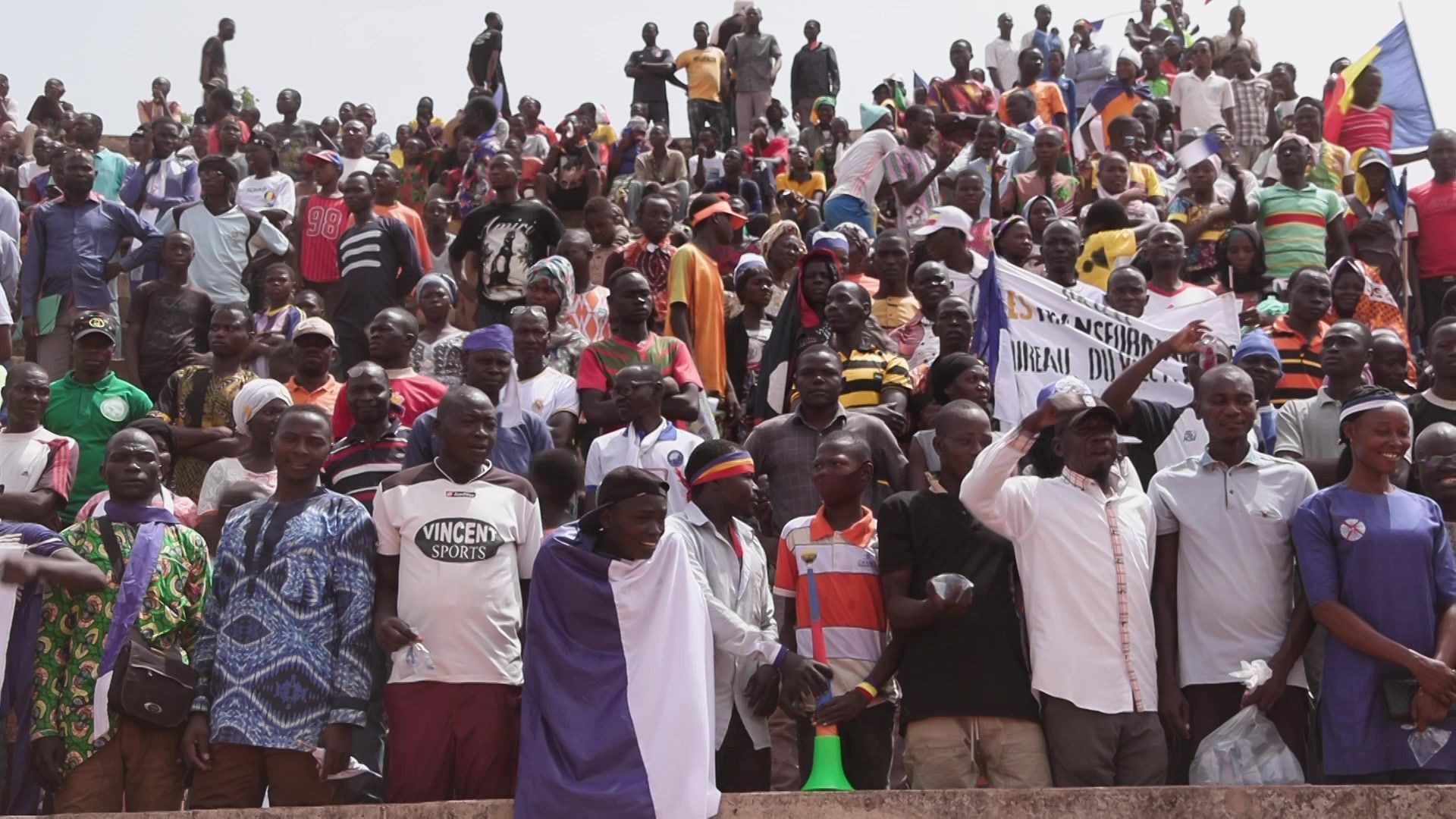 Chad presidential hopeful Masra's supporters gather for campaign rally