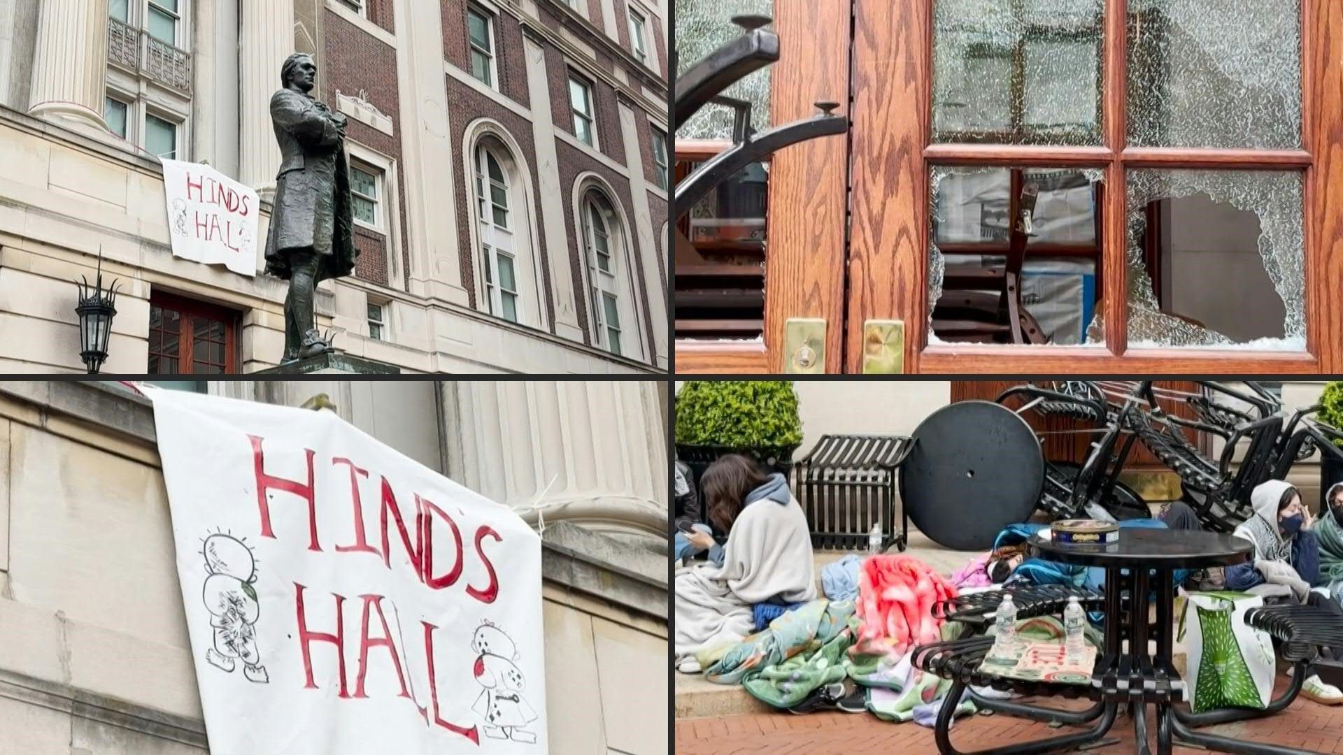 New York: Images of Columbia campus after activists seized building