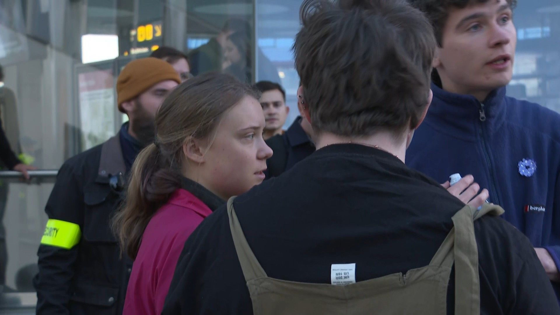 Greta Thunberg in Malmo before the Eurovision final