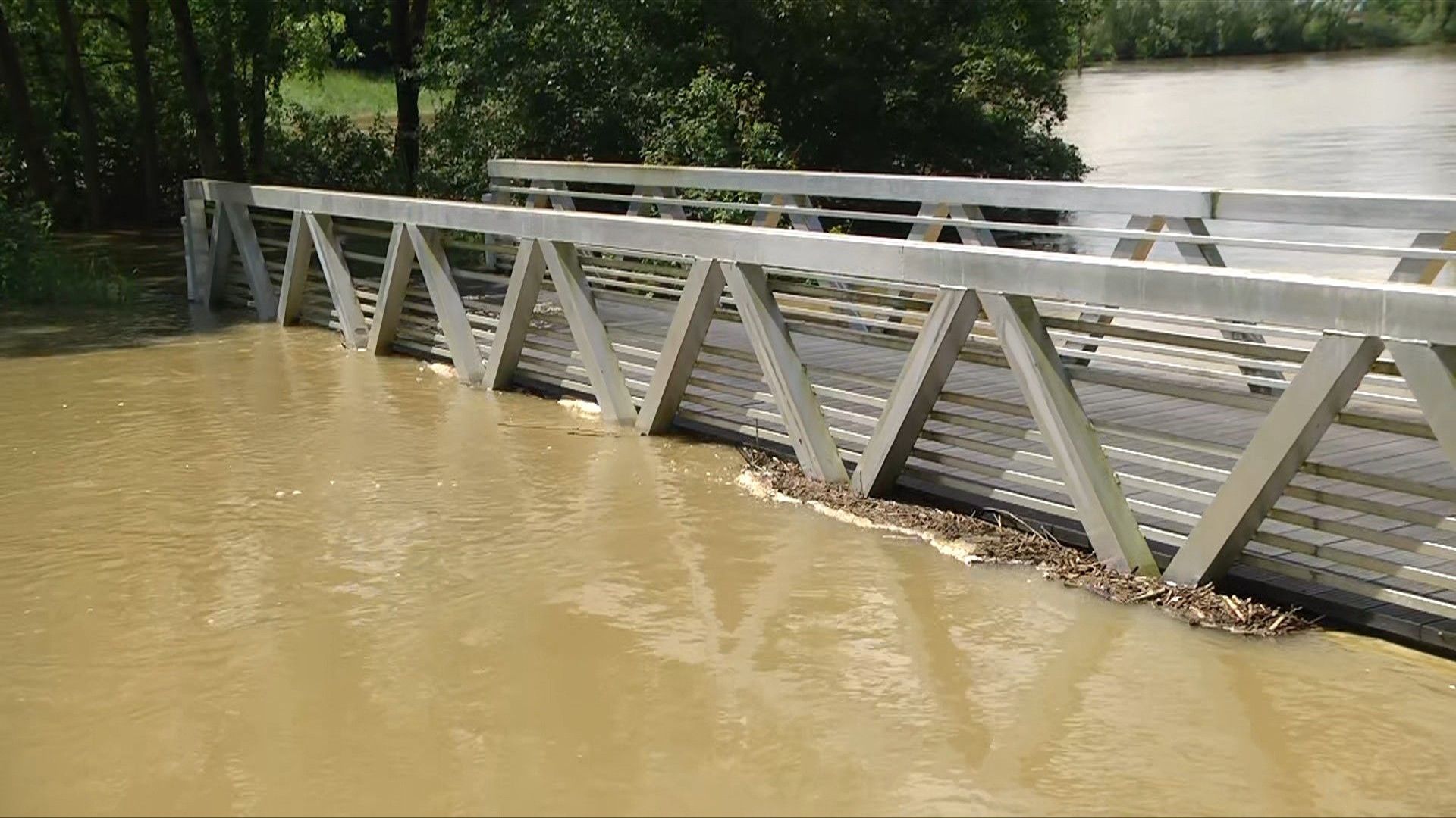 Floods in north-east France, near German border