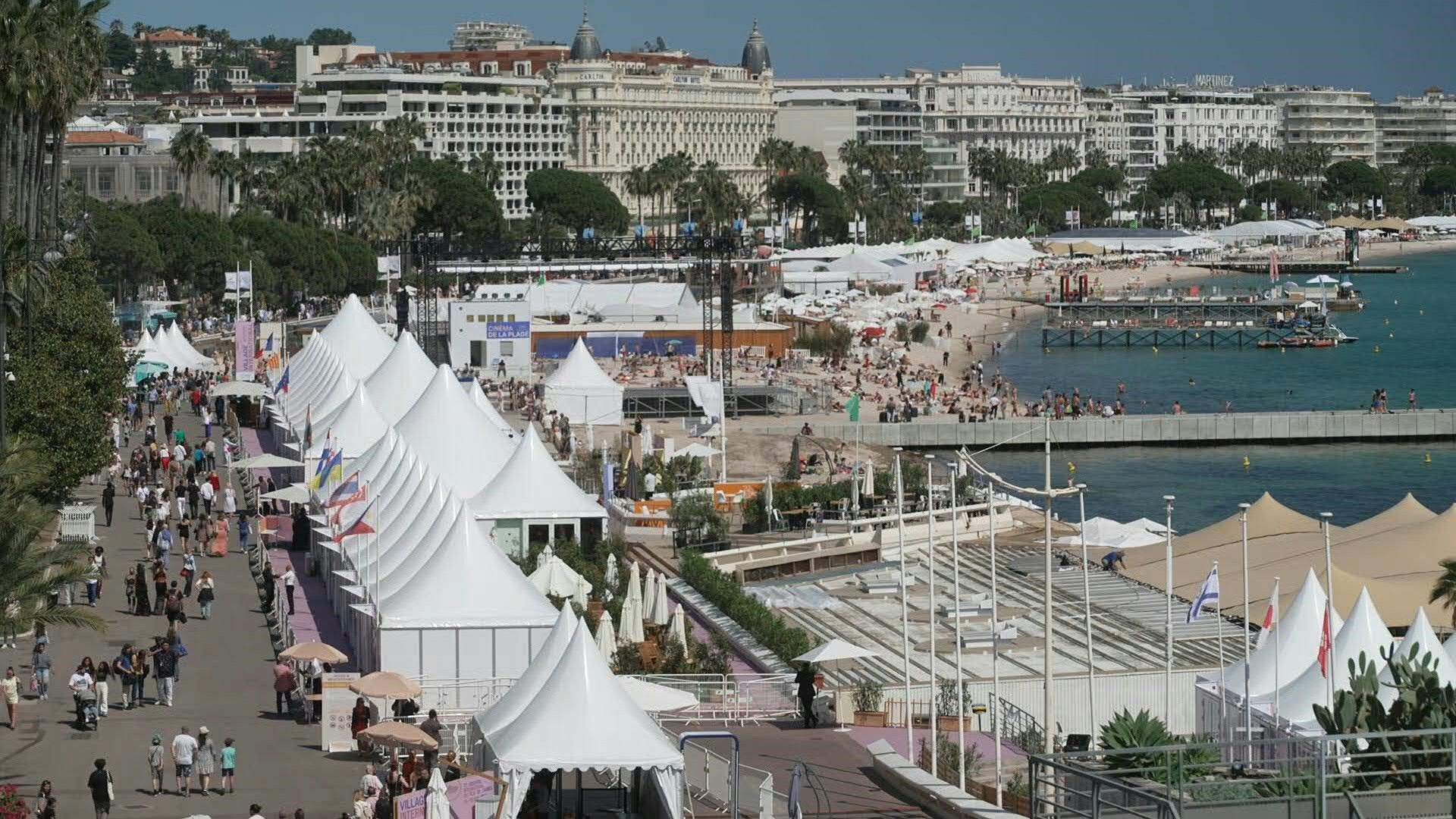 Cannes' Promenade de la Croisette ahead of film festival closing ceremony