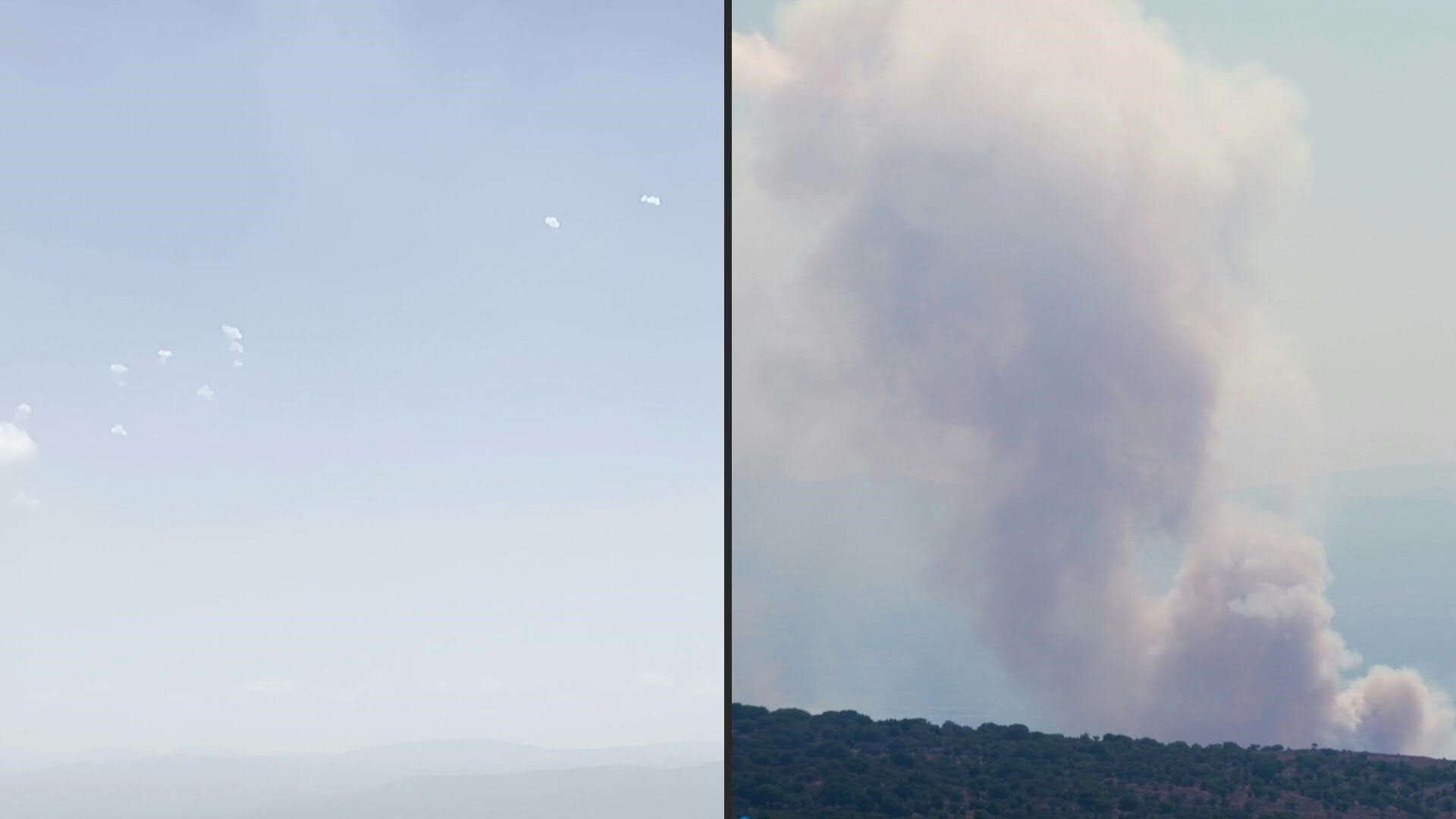 Smoke rises over Golan after rocket attack from Lebanon