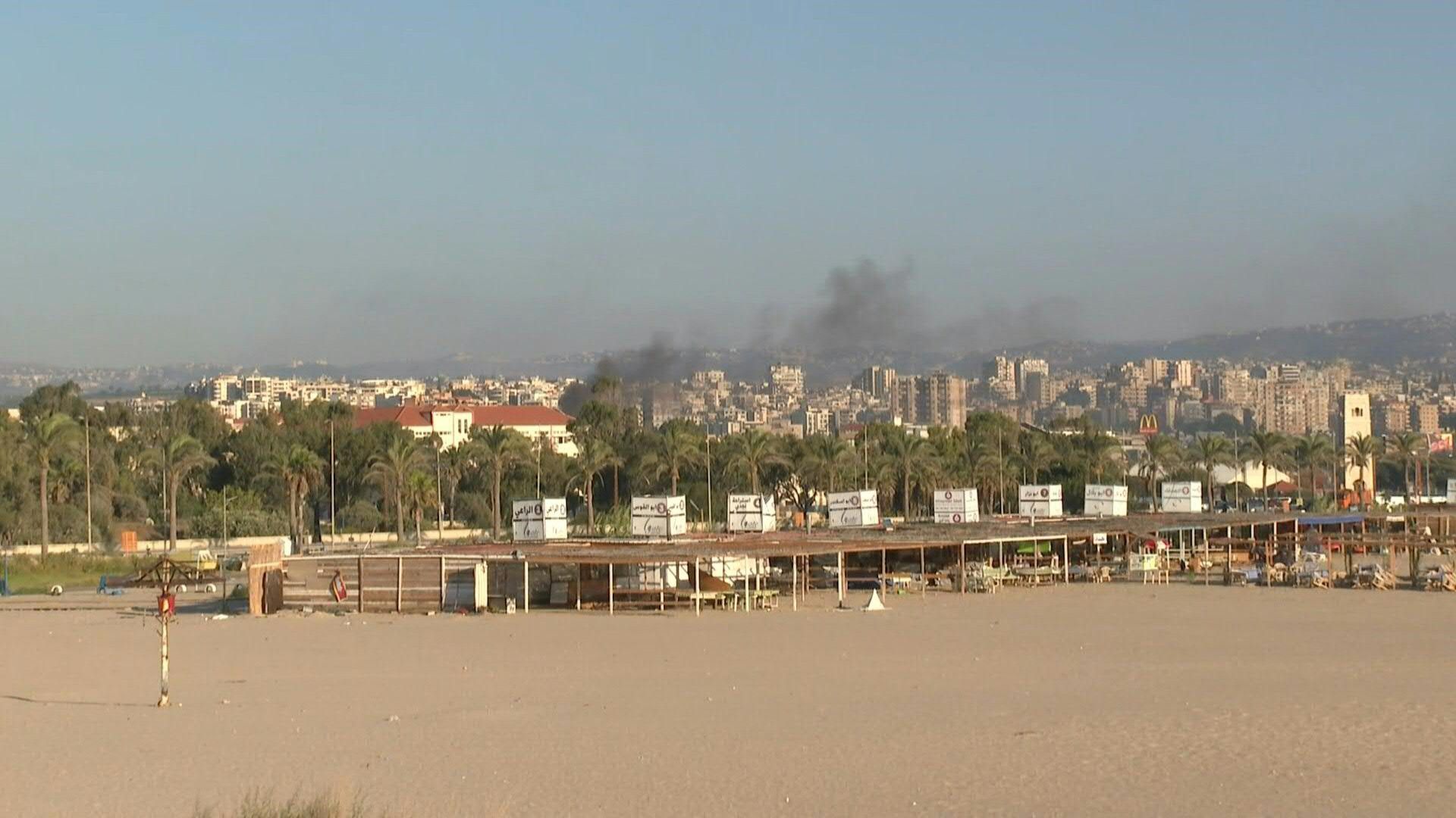 Smoke rises over Tyre following Israeli strikes on southern Lebanon