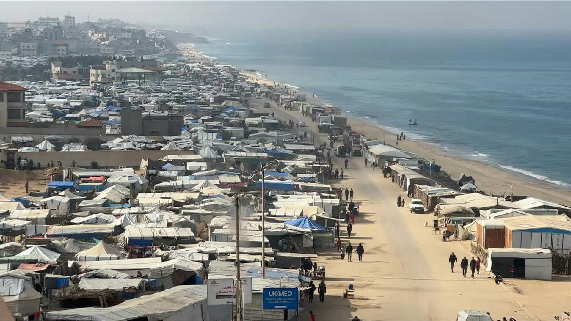 View of central Gaza on second day of ceasefire