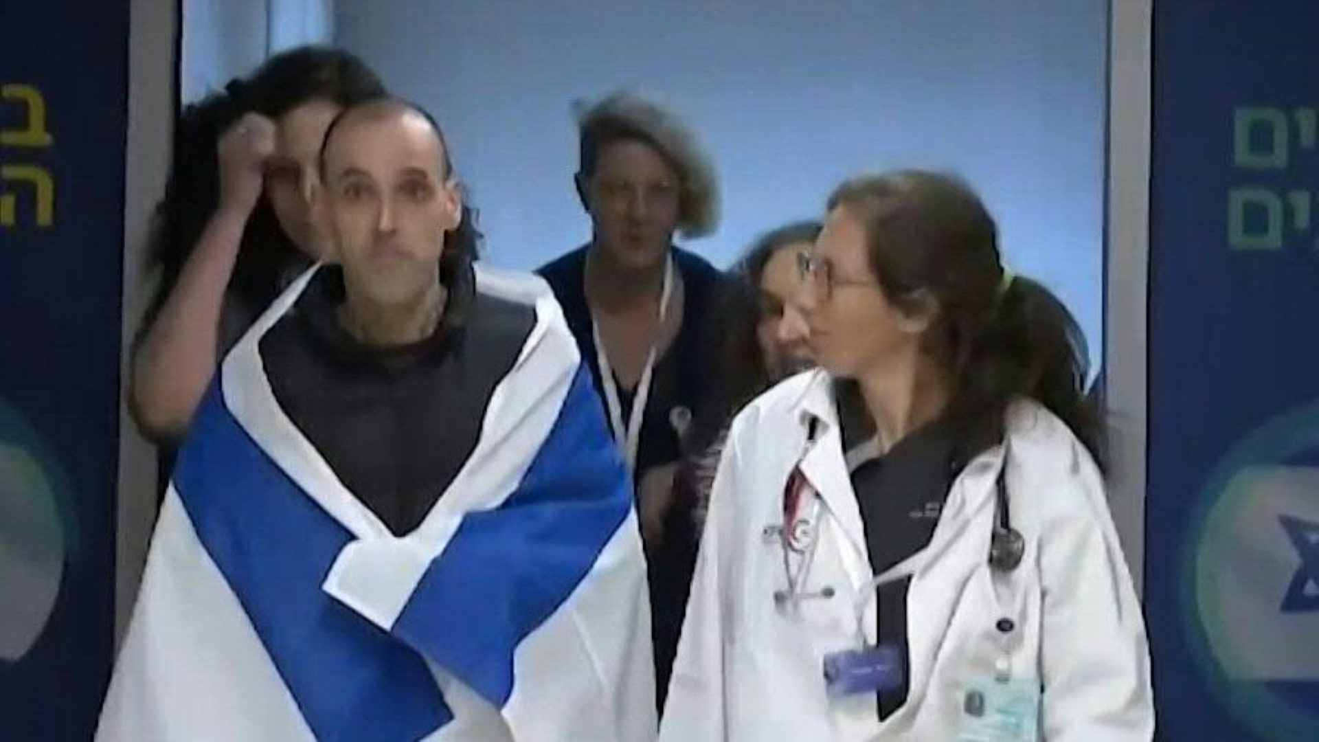 Freed Israeli hostage Eli Sharabi arrives at Israeli hospital