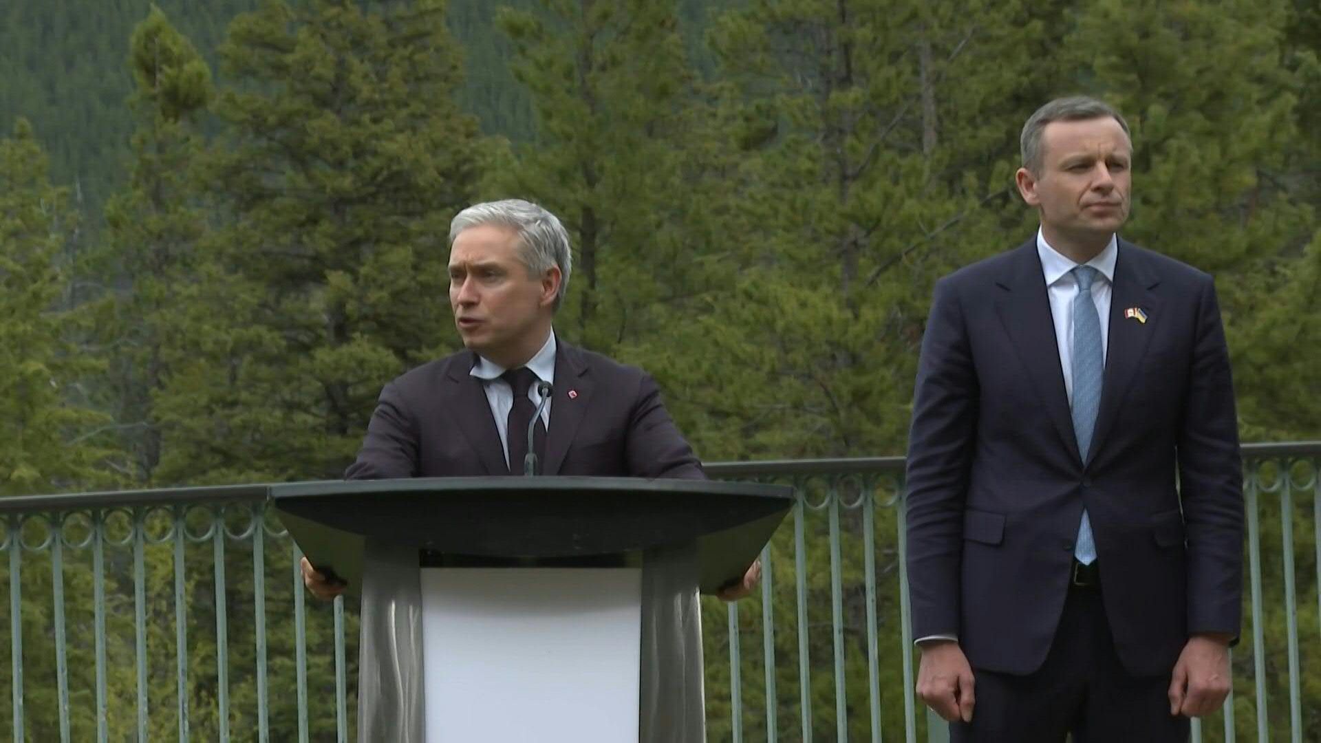 Video: Ukraine presence at G7 talks 'strong message' to world: Canada minister