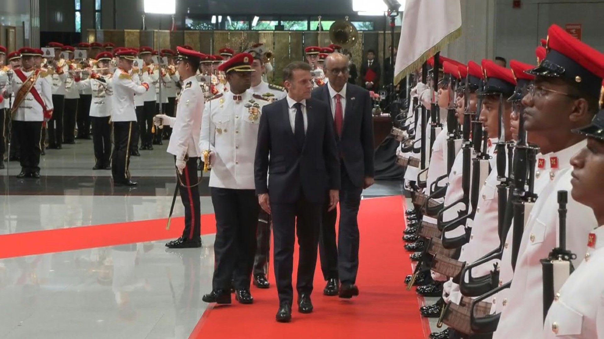 France-s-Macron-meets-with-Singapore-s-President-Shanmugaratnam