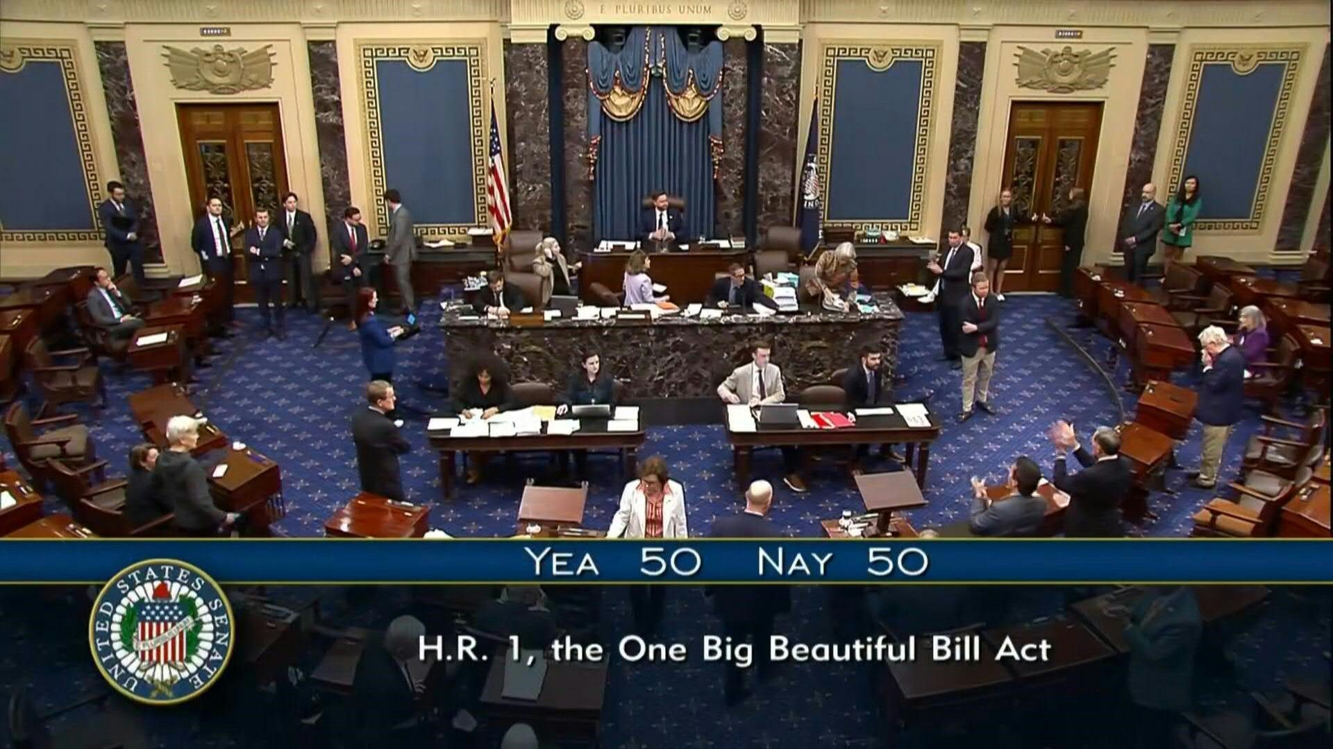 US Senate approves divisive Trump spending bill