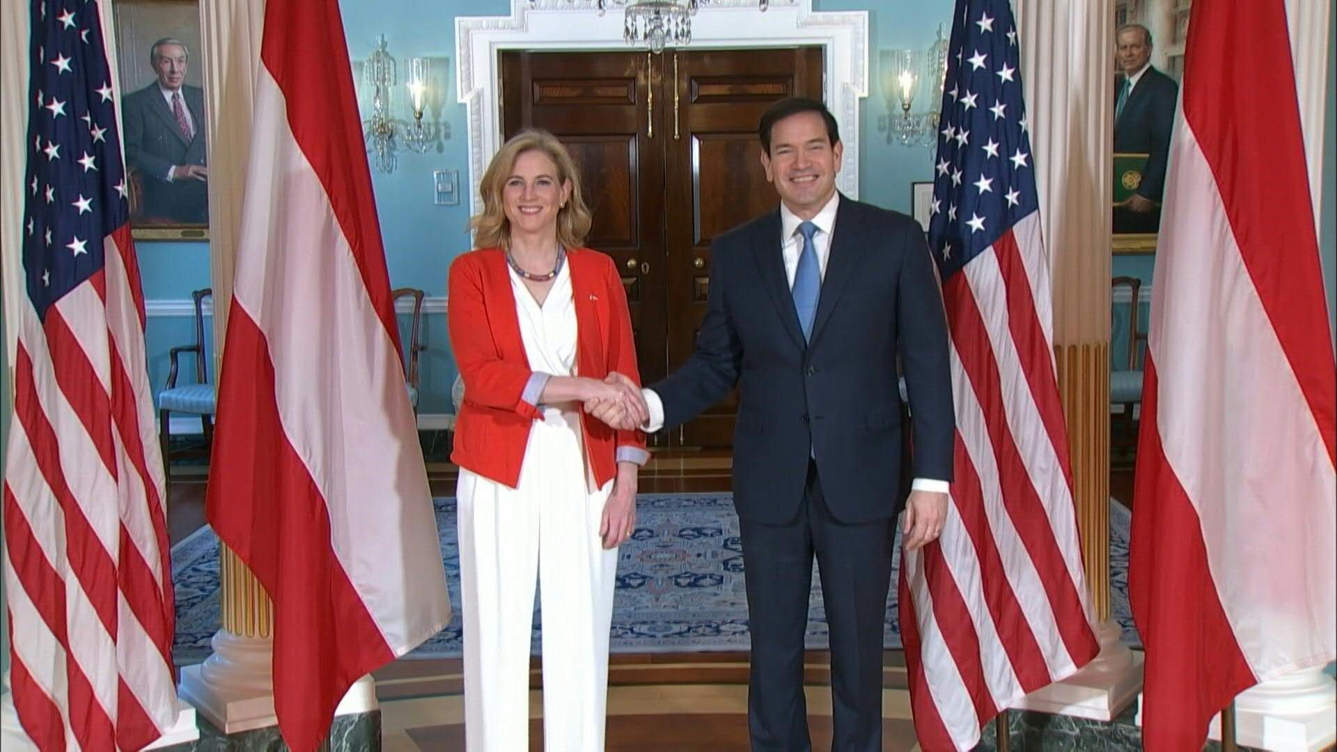 US Secretary of State Rubio meets with Austrian counterpart