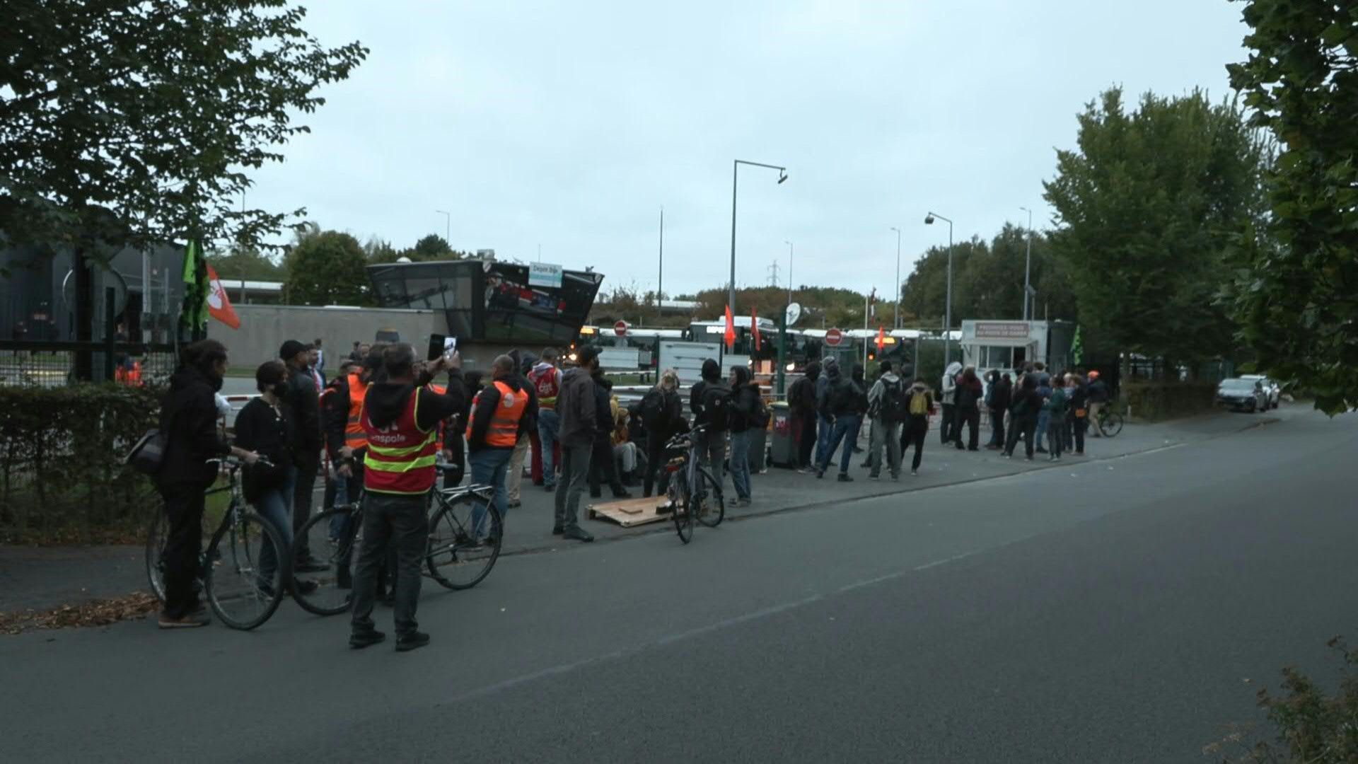 Protesters block bus depot in northern France