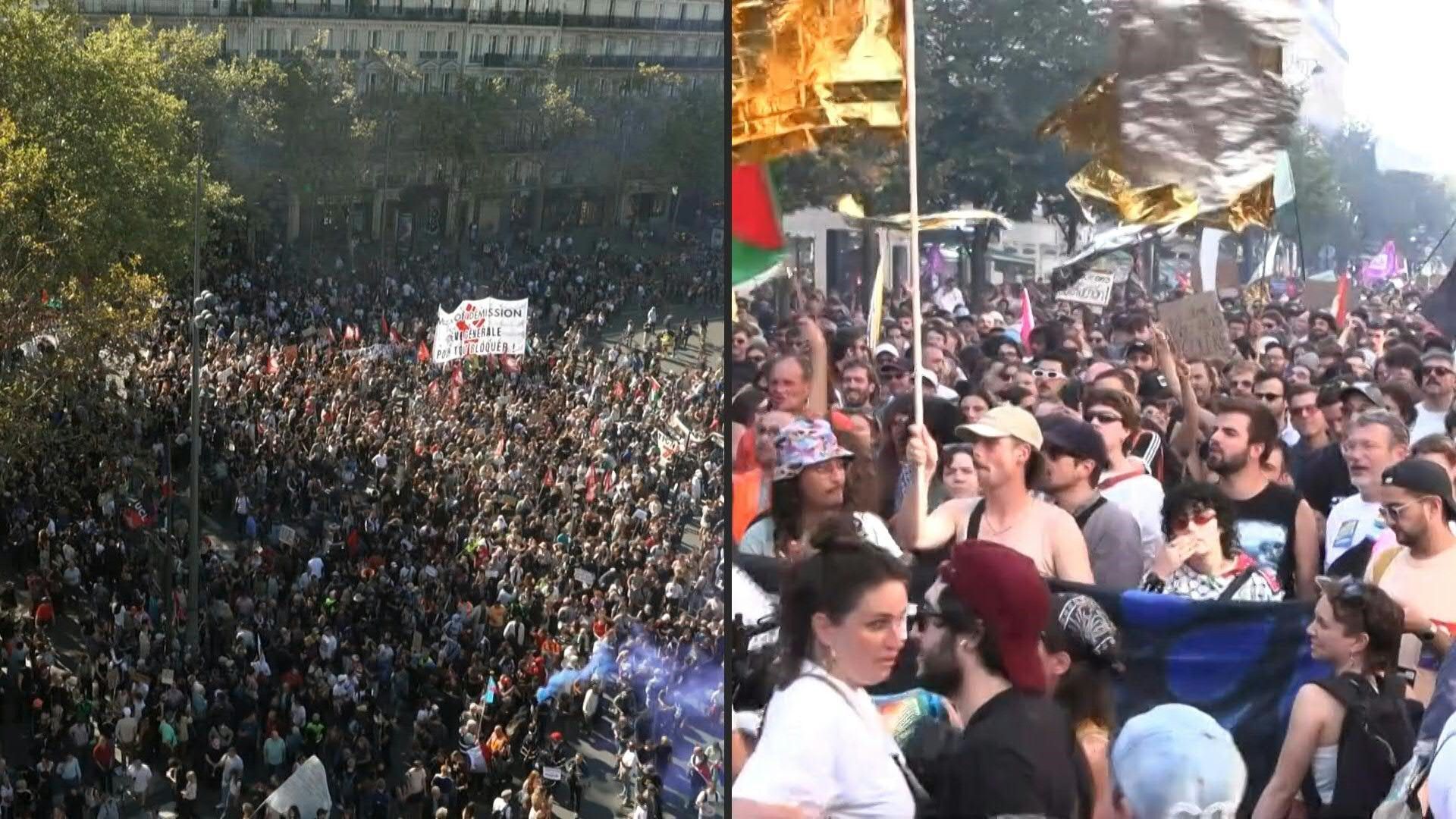 Thousands march through Paris during nationwide strike