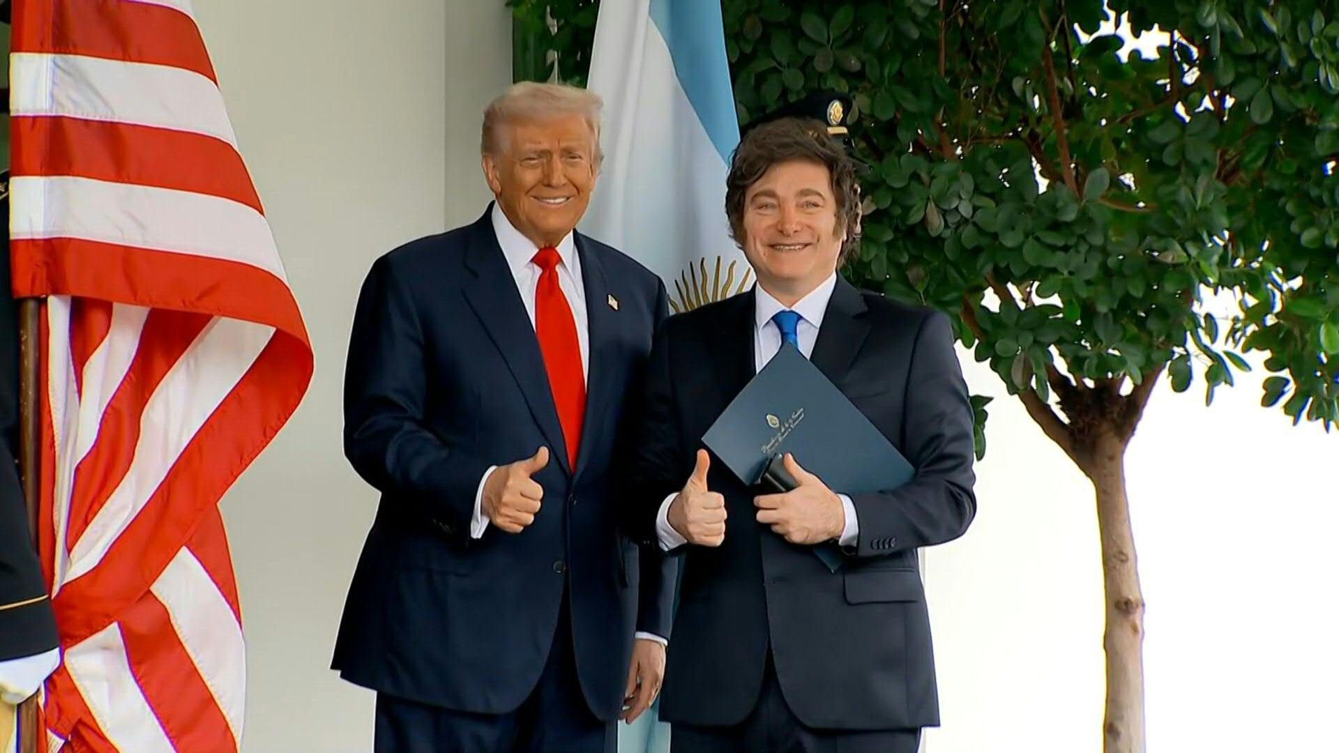 Trump welcomes Argentina's Milei at the White House