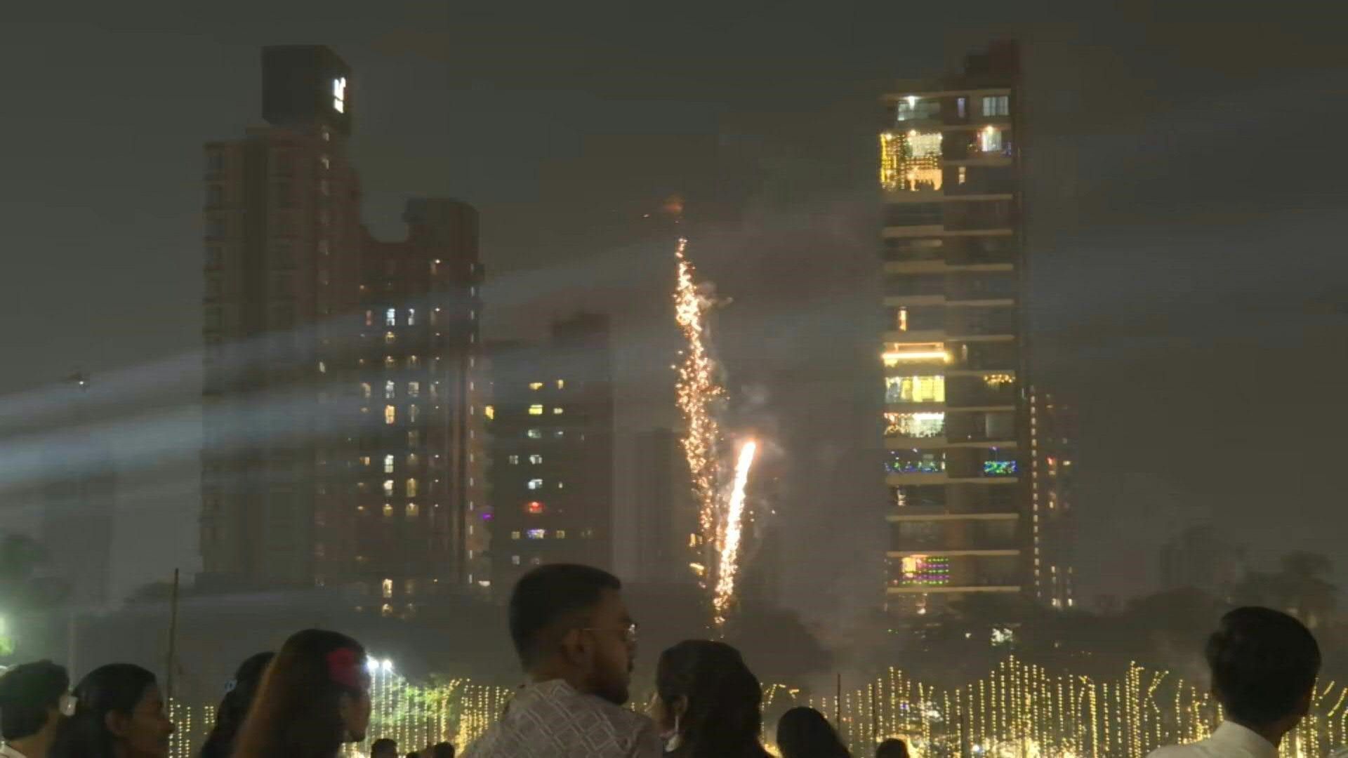 Fireworks illuminate the sky as Mumbai celebrates Diwali, the festival of lights