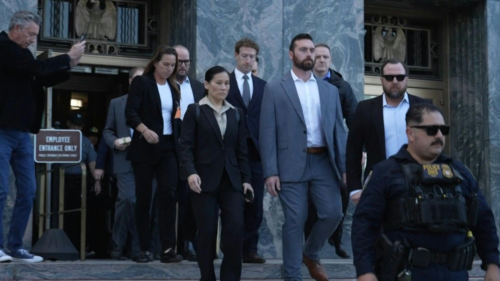 Video: Meta CEO Mark Zuckerberg leaves Los Angeles court