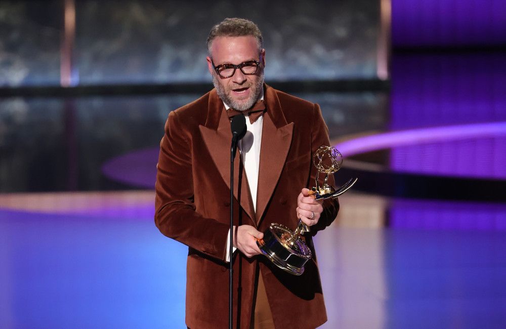 Seth Rogen was lost for words when he won his first Emmy Award on Sunday (14.09.25)