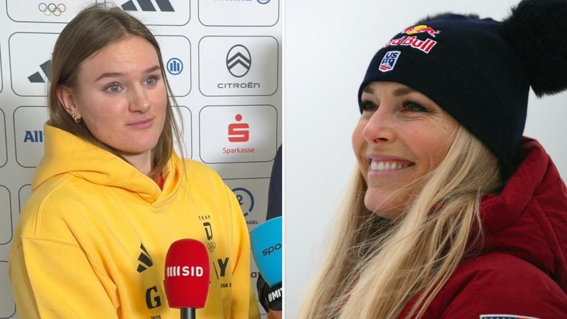 Video: Nach Weltcup-Triumph: Aicher lacht über Vonn-Vergleich