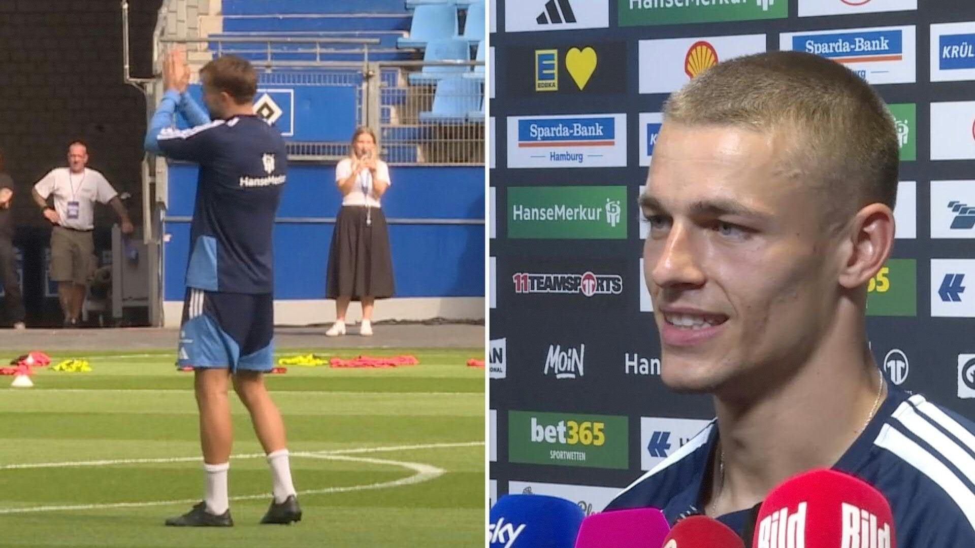 Video: Nach 1404 Tagen: Vuskovic zurück im HSV-Training