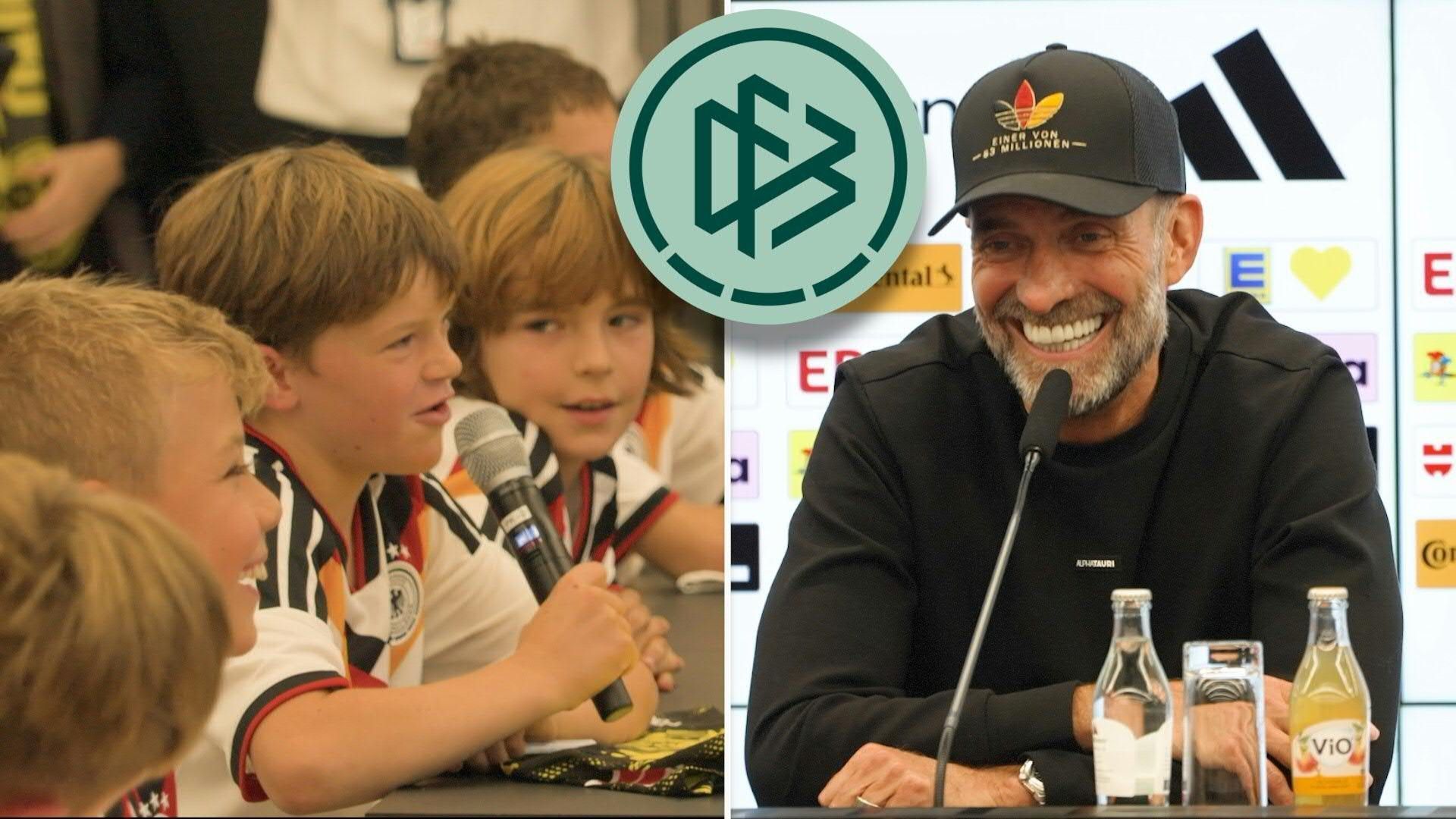 Bundestrainer stellt sich Kinder-Fragen: 