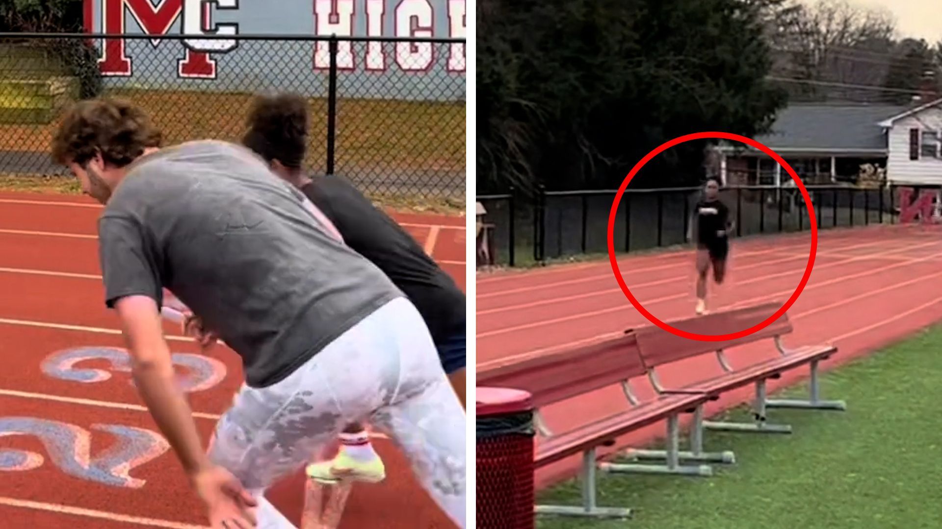 Mann denkt, er kann Profi-Läuferin schlagen: Er könnte falscher nicht liegen