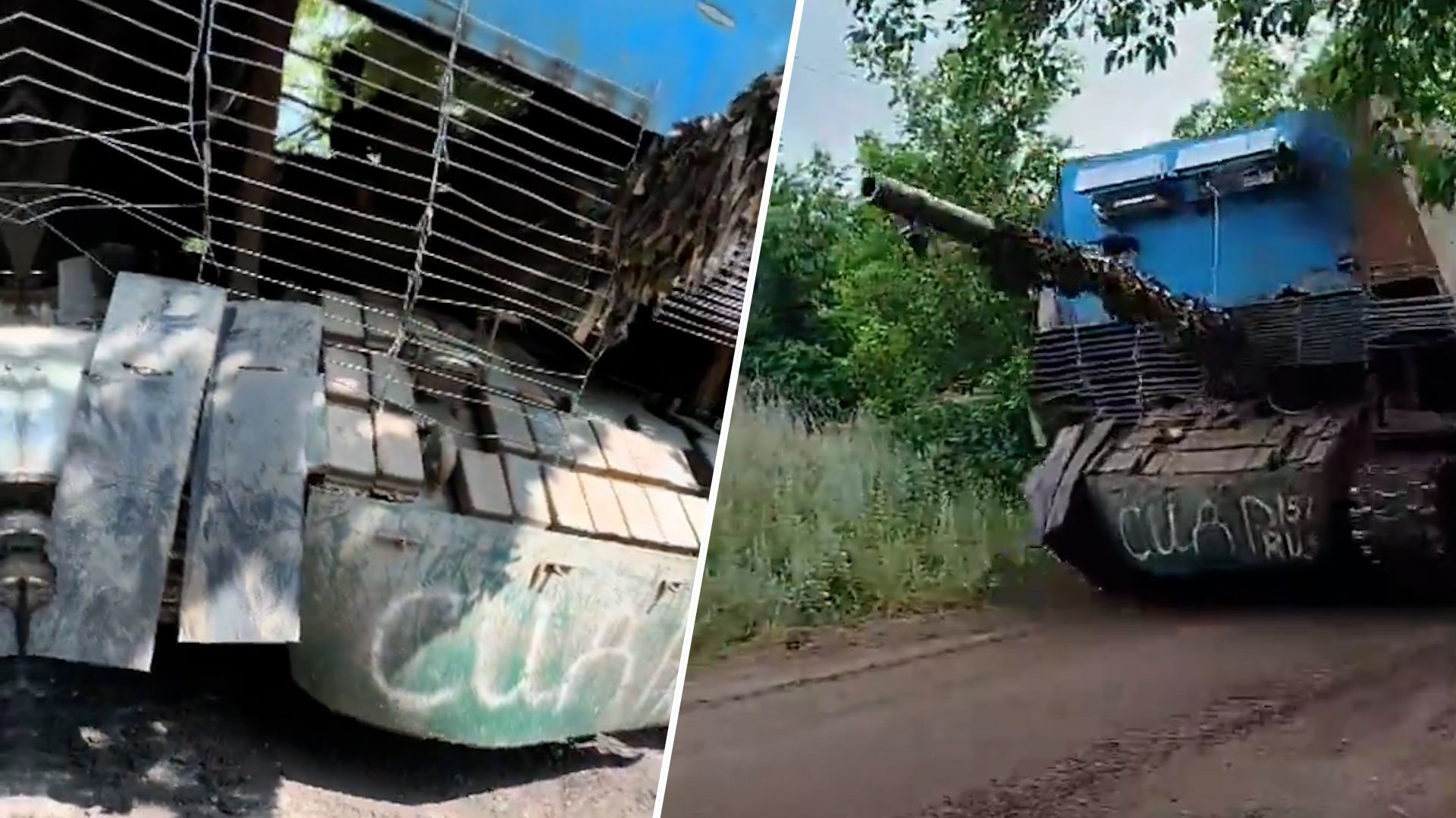Militärtechnik – Improvisierter Drohnen-Schutz: Ukraine zeigt erbeuteten russischen Schildkröten-Panzer im Detail