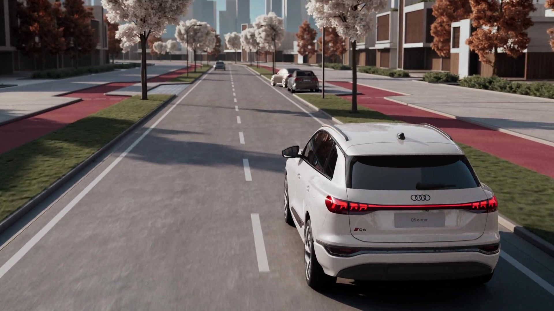 Audi Q6 e-tron – Rekuperation und Bremsblending – Animation