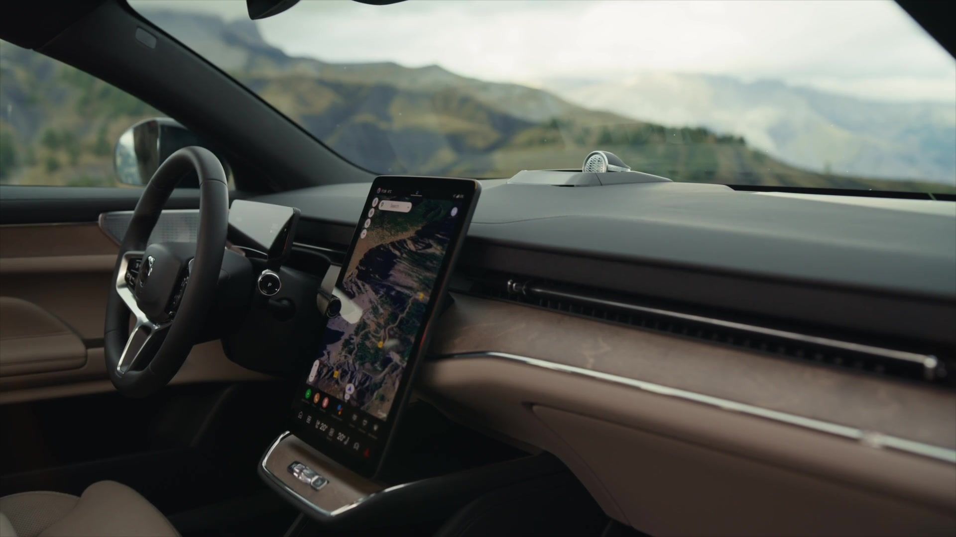 The new Volvo ES90 Interior Design in Mulberry Red