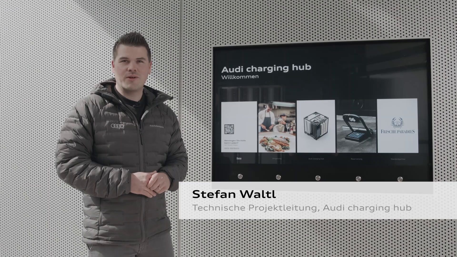 Interview von Stefan Waltl zum Audi charging hub Berlin