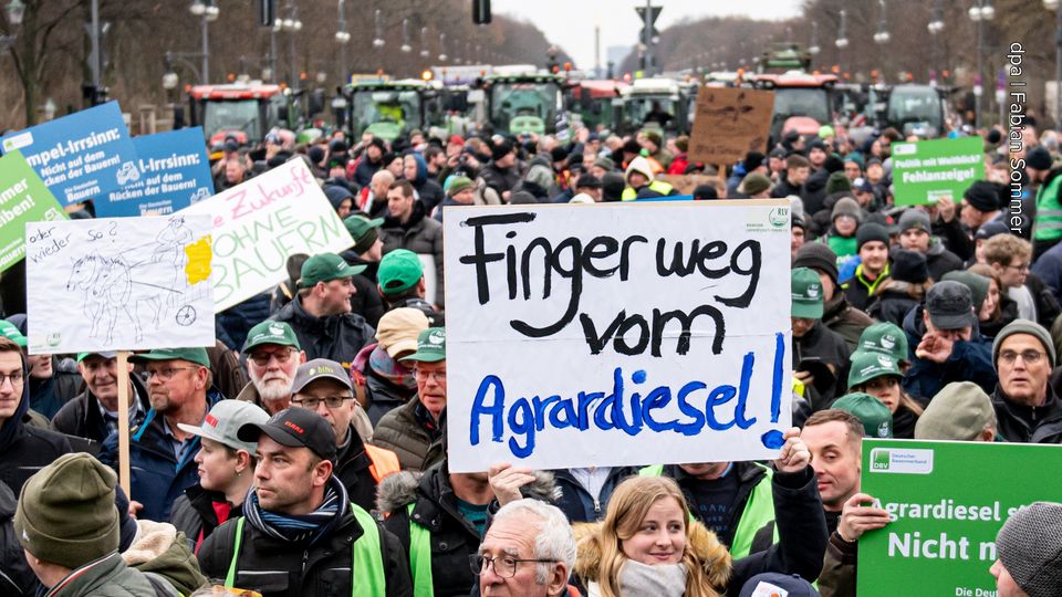 20 x Bauernprotest Aufkleber Bauern Protest Demo Ampel Grüne in Hessen -  Grünberg