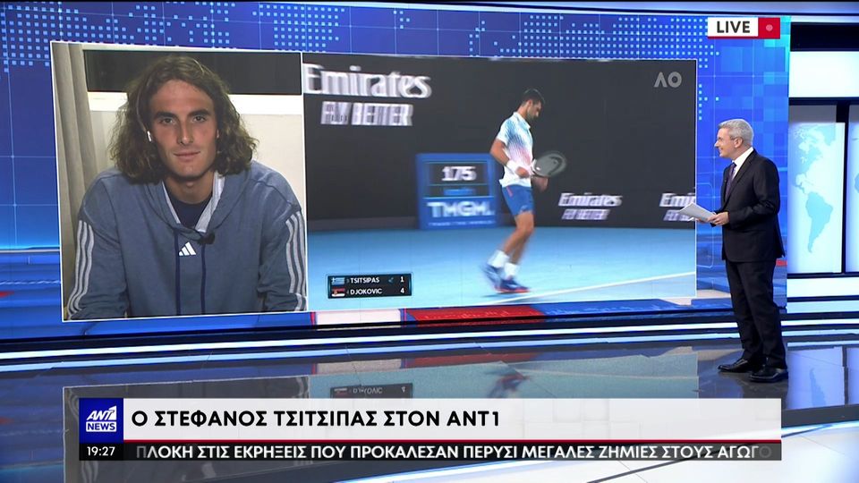 Τσιτσιπάς στον ANT1: “Μπορώ να φτάσω φέτος σε ένα Grand Slam και στο Νο1 της ATP”