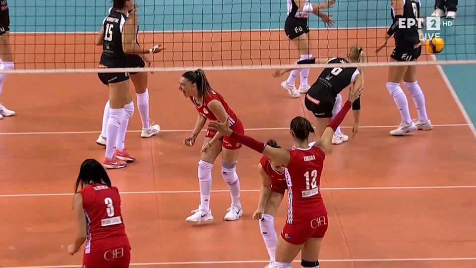 10 / 10: ΠΑΟΚ - Ολυμπιακός | Οι ερυθρόλευκες κατακτούν στις λεπτομέρειες το αμφίρροπο πρώτο σετ