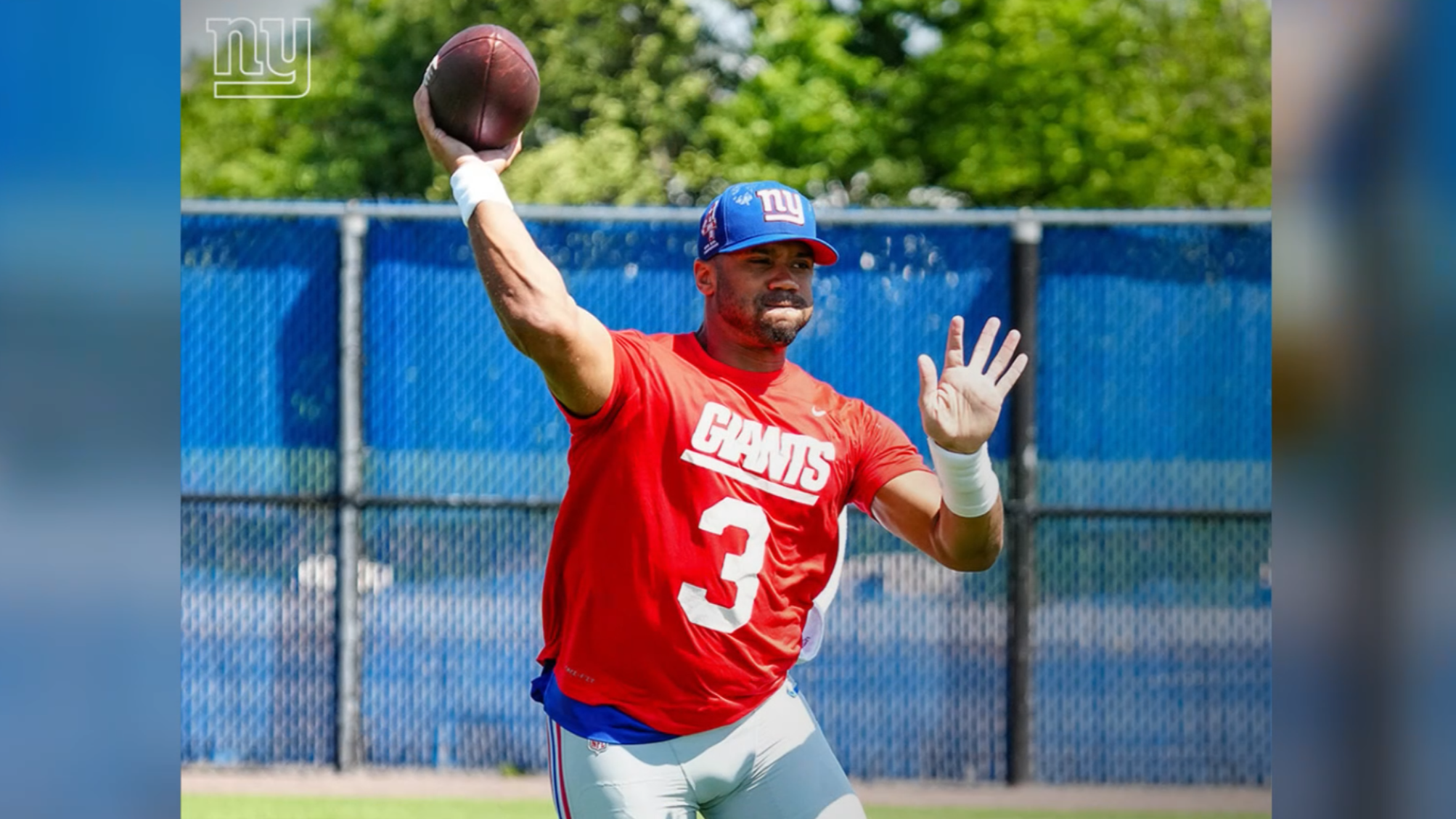 NFL: Russell Wilson begeistert mit ersten Würfen im Giants-Trikot