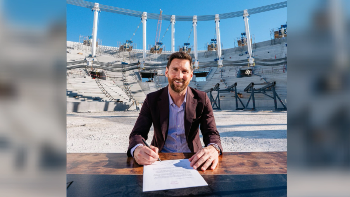 Lionel Messi mitten auf einer Baustelle – das steckt dahinter