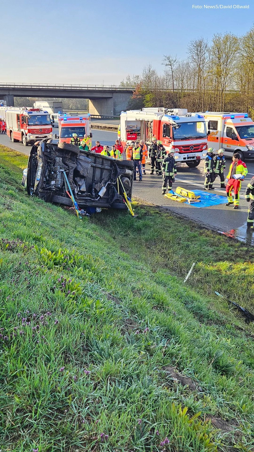 Video: Unfall auf der A3 bei Erlangen-Tennenlohe