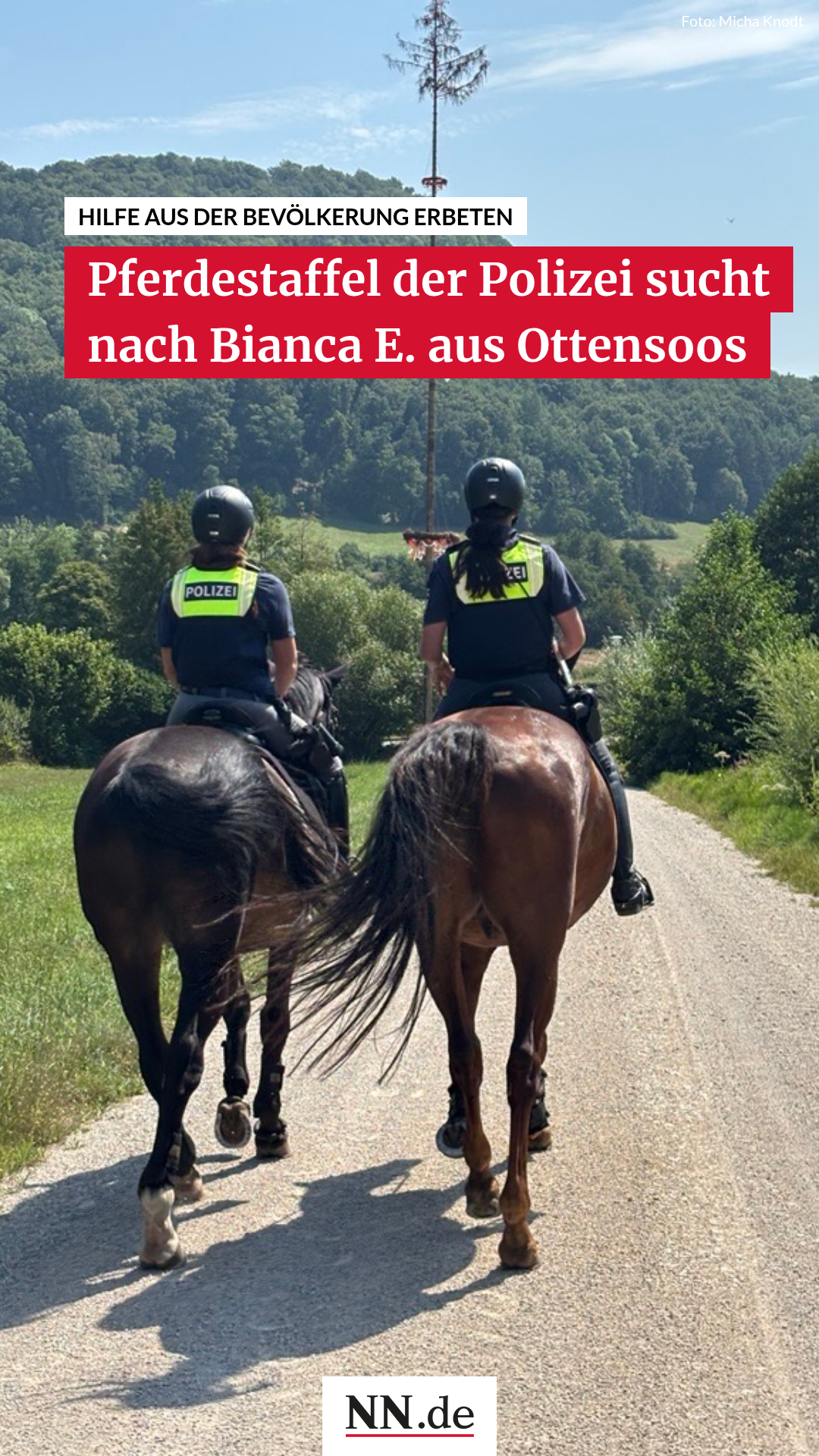Video: Vermisste Biana E. aus Ottensoos: Polizei setzt Pferdestaffel bei Suche ein