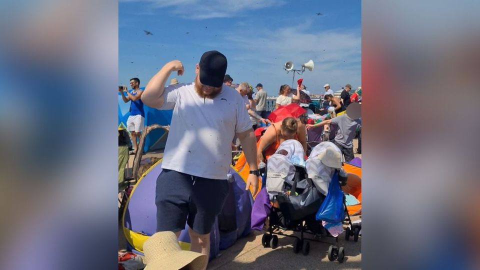 Ekelangriff im Urlaub: Mückenschwarm fällt über Strandbesucher her