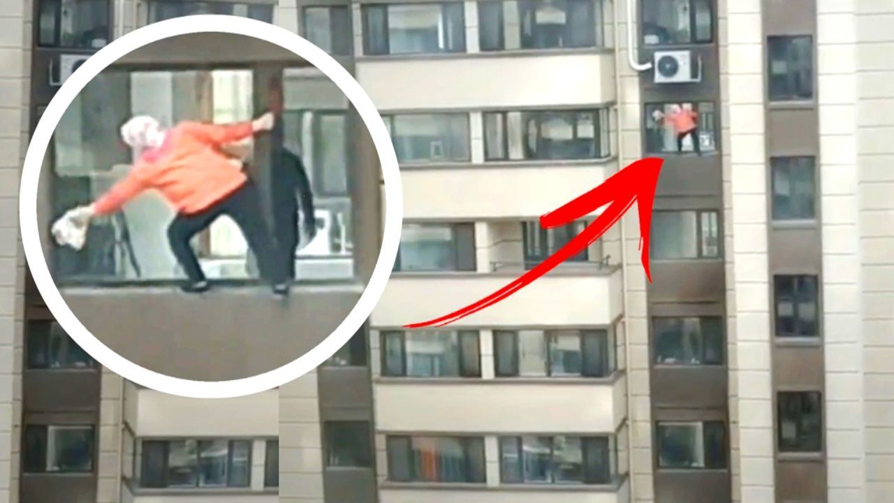 Im 17. Stock: Frau riskiert für saubere Fenster alles