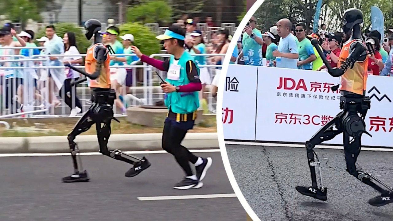 Video: Maschinen-Konkurrenz: Roboter laufen Halbmarathon in Peking