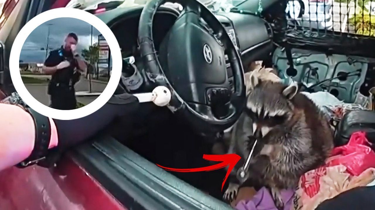 Video: Drogenfund bei Verkehrskontrolle – Waschbär sitzt mit Meth-Pfeife am Steuer