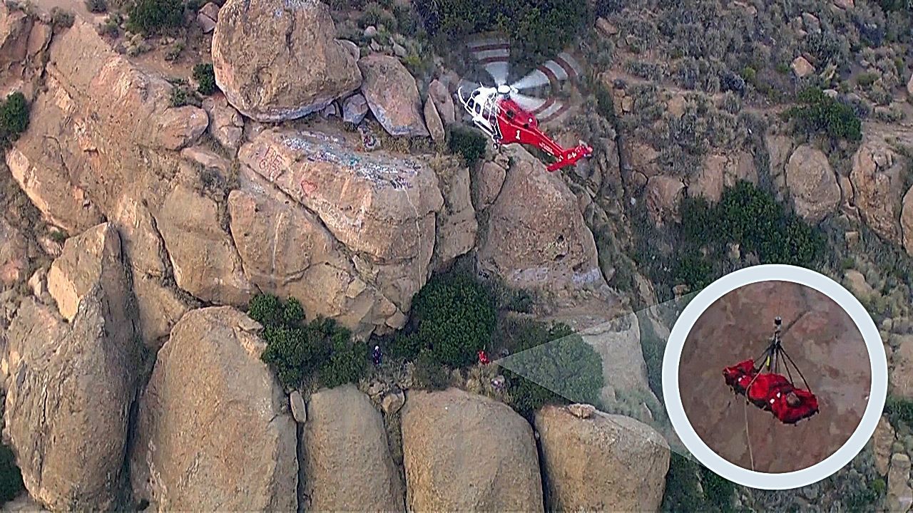 An Felswand abgestürzt: Hubschrauber-Crew rettet Wanderer in Kalifornien